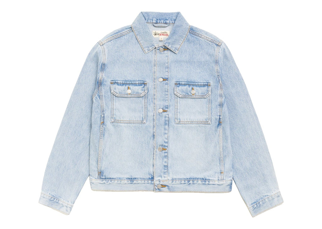 Stussy Denim Trucker Jacket Light Wash Indigo