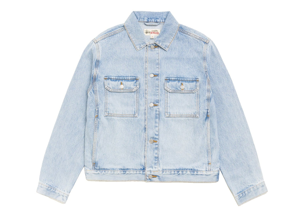 Stussy Denim Trucker Jacket Light Wash Indigo