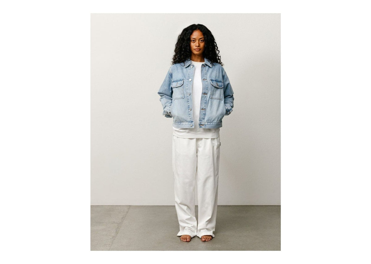Stussy Denim Trucker Jacket Light Wash Indigo