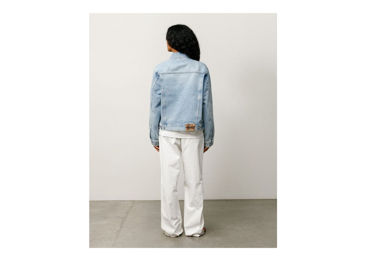 Stussy Denim Trucker Jacket Light Wash Indigo
