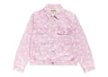 Stussy Denim Trucker Jacket Pink Hawaiian