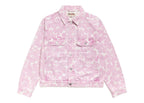 Stussy Denim Trucker Jacket Pink Hawaiian