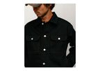 Stussy Denim Trucker Jacket Raw Black Contrast Stitch