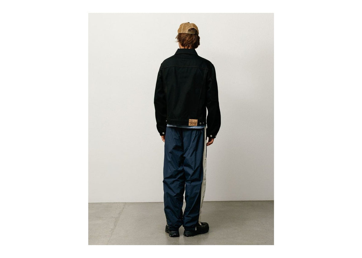 Stussy Denim Trucker Jacket Raw Black Contrast Stitch