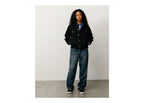 Stussy Denim Trucker Jacket Raw Black Contrast Stitch