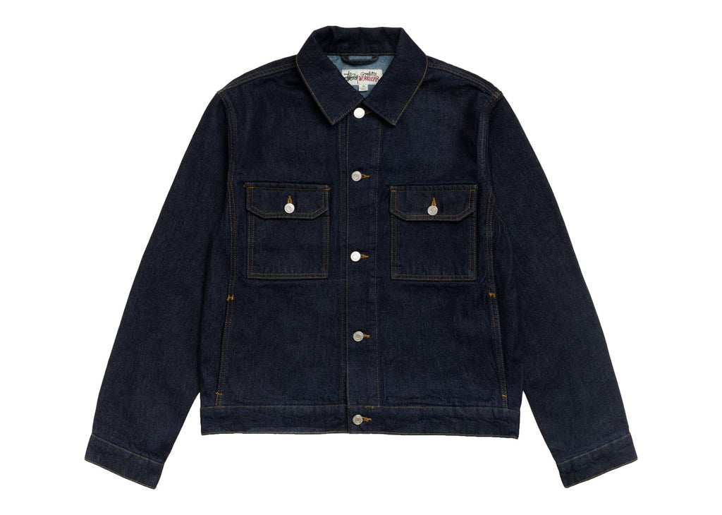 Stussy Denim Trucker Jacket Rinsed Indigo