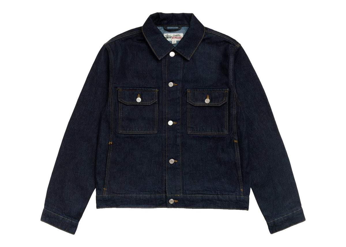 Stussy Denim Trucker Jacket Rinsed Indigo