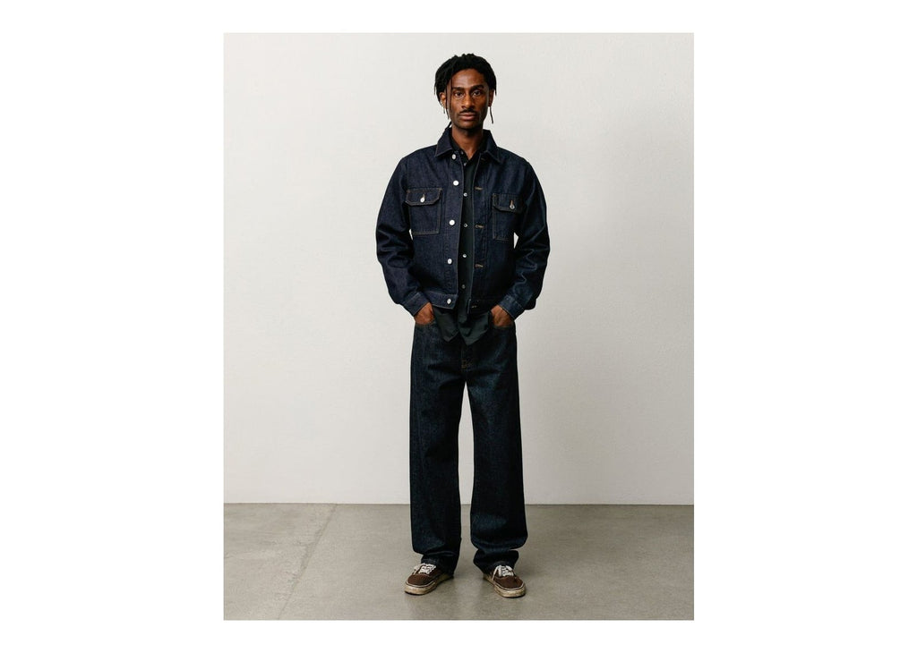 Stussy Denim Trucker Jacket Rinsed Indigo