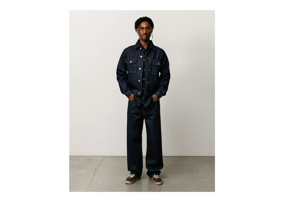 Stussy Denim Trucker Jacket Rinsed Indigo
