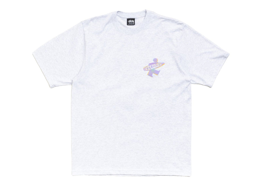 Stussy Dot Surf Puff Print Tee Ash Heather