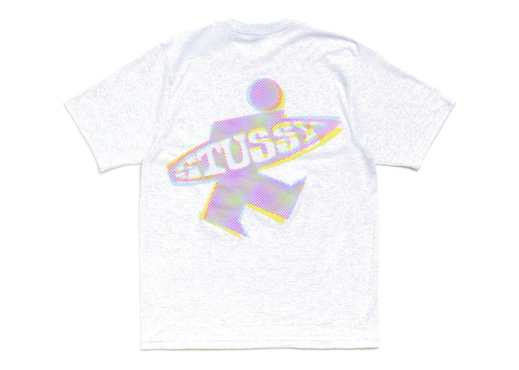 Stussy Dot Surf Puff Print Tee Ash Heather