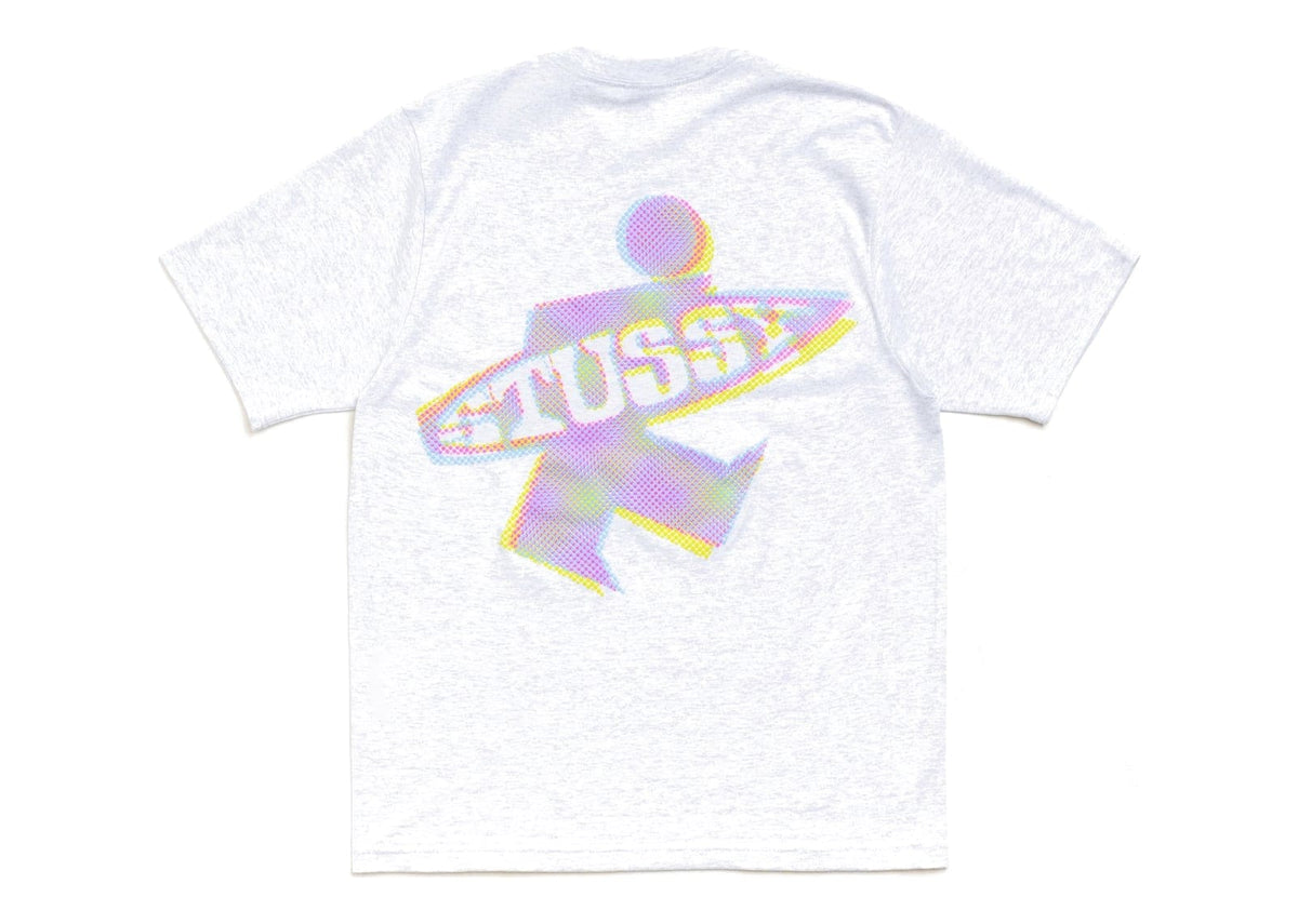 Stussy Dot Surf Puff Print Tee Ash Heather