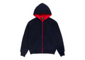 Stussy Double Faced Zip Hoodie Navy