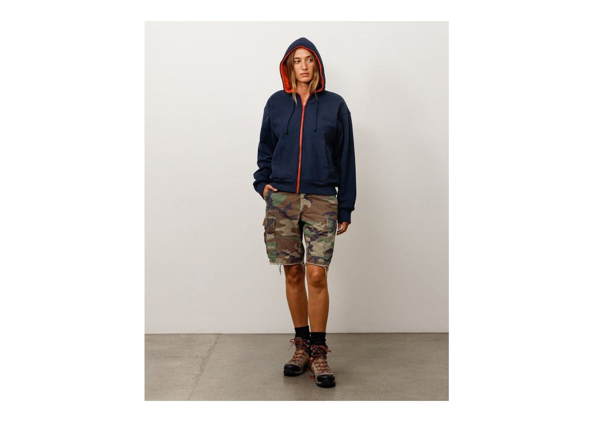 Stussy Double Faced Zip Hoodie Navy