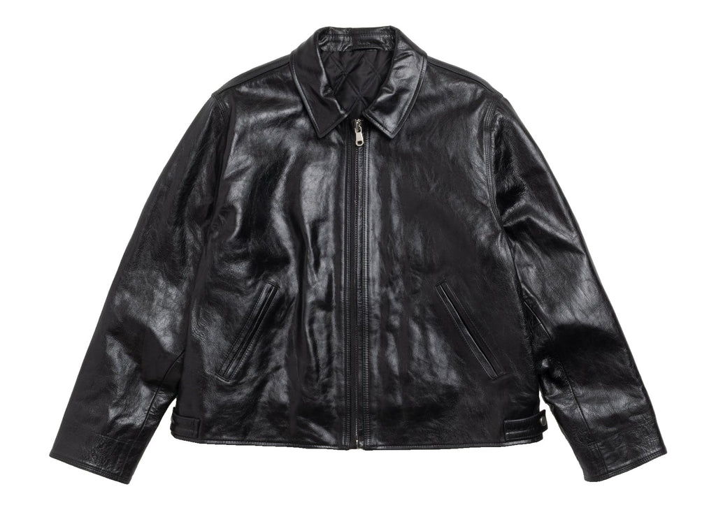 Stussy Garage Jacket Leather Black