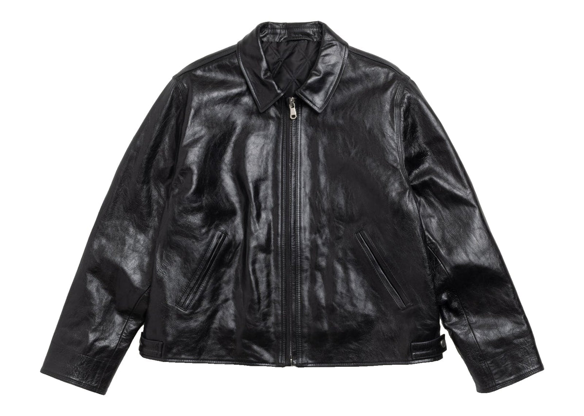 Stussy Garage Jacket Leather Black
