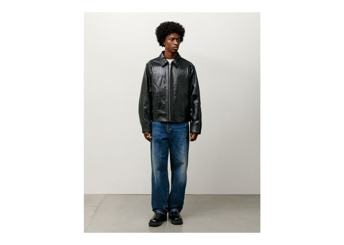 Stussy Garage Jacket Leather Black
