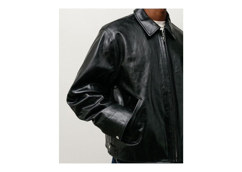 Stussy Garage Jacket Leather Black