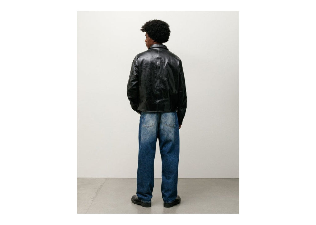 Stussy Garage Jacket Leather Black