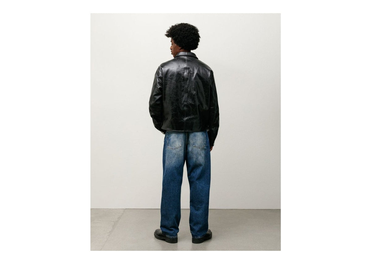 Stussy Garage Jacket Leather Black