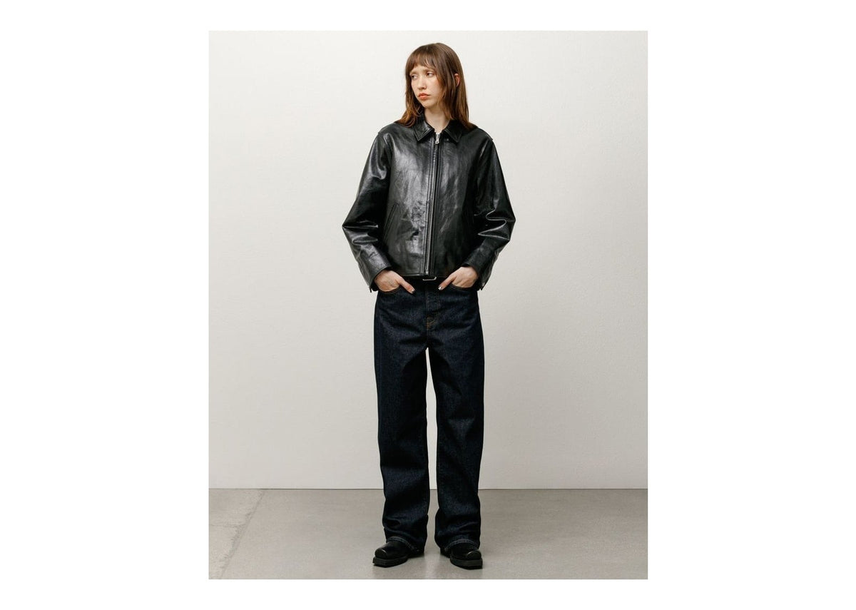Stussy Garage Jacket Leather Black