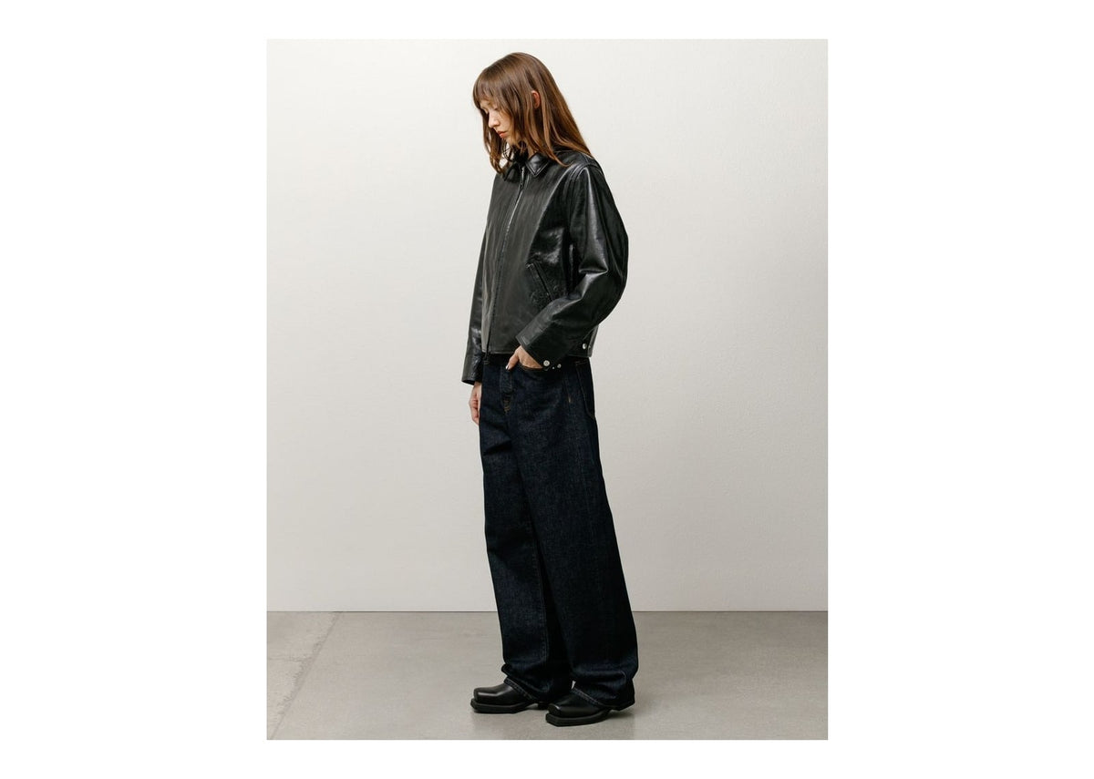 Stussy Garage Jacket Leather Black