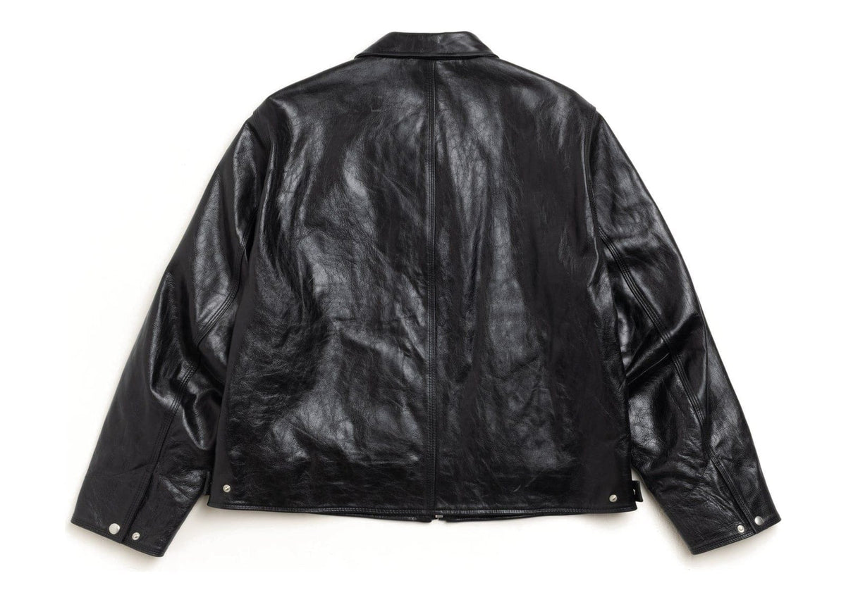 Stussy Garage Jacket Leather Black