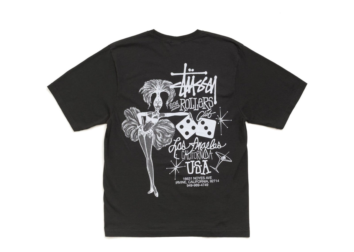 Stussy High Rollers Tee Faded Black