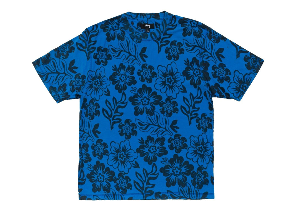Stussy Lazy Floral Tee Sport Blue