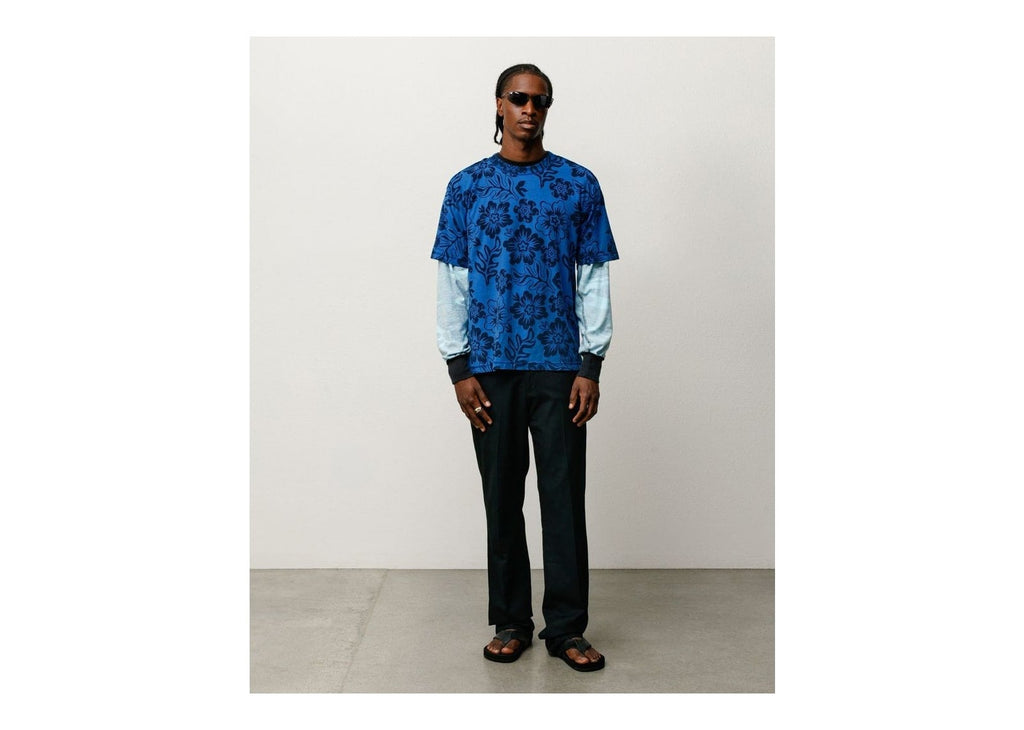 Stussy Lazy Floral Tee Sport Blue