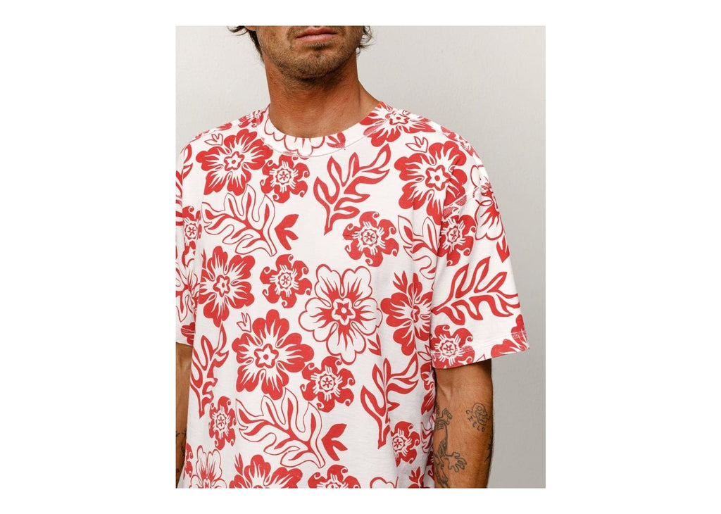 Stussy Lazy Floral Tee White