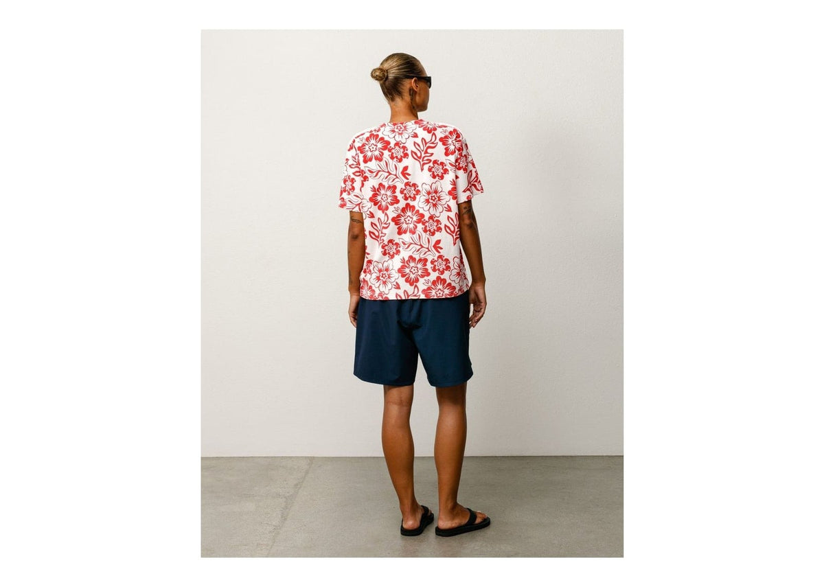 Stussy Lazy Floral Tee White