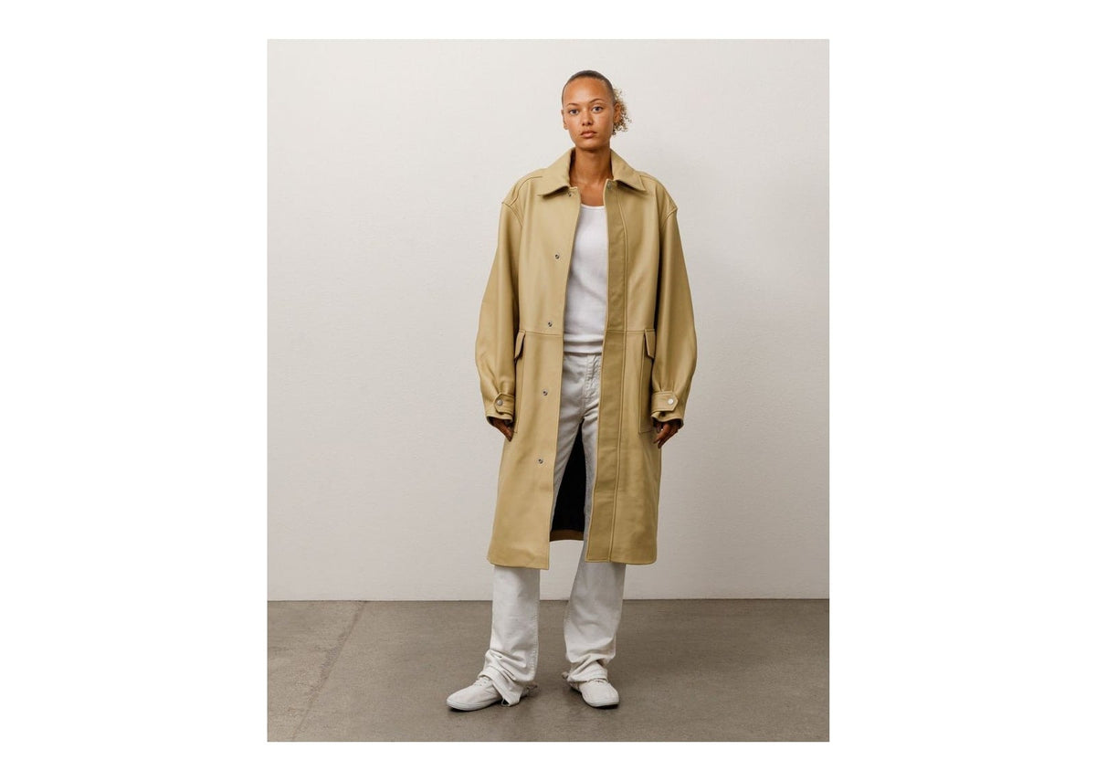 Stussy Leather Duster Sand