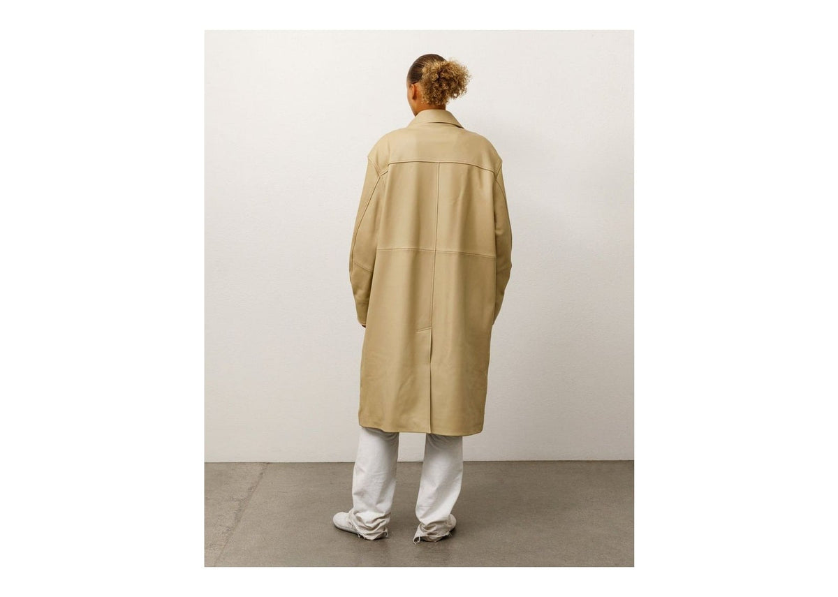 Stussy Leather Duster Sand