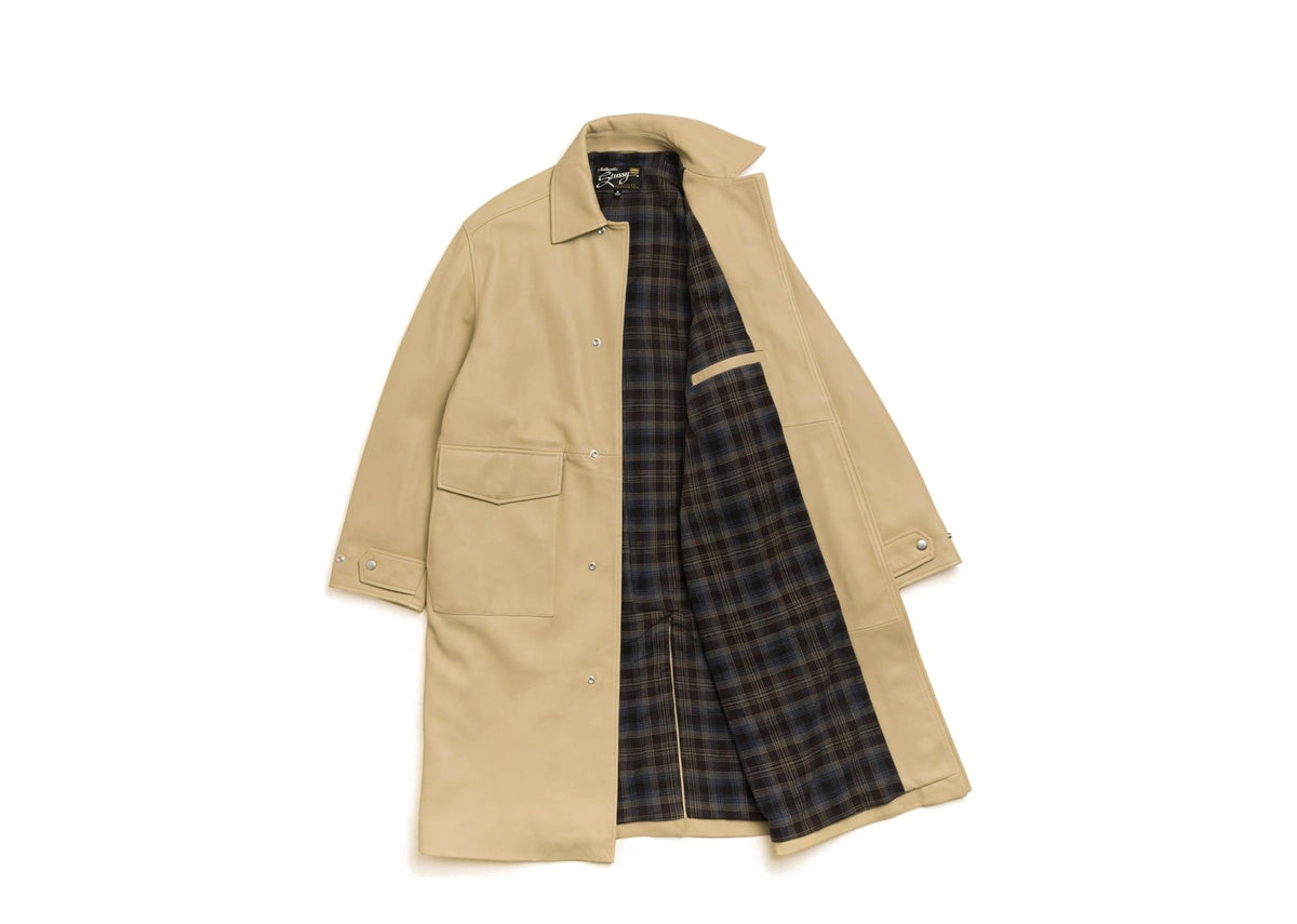 Stussy Leather Duster Sand