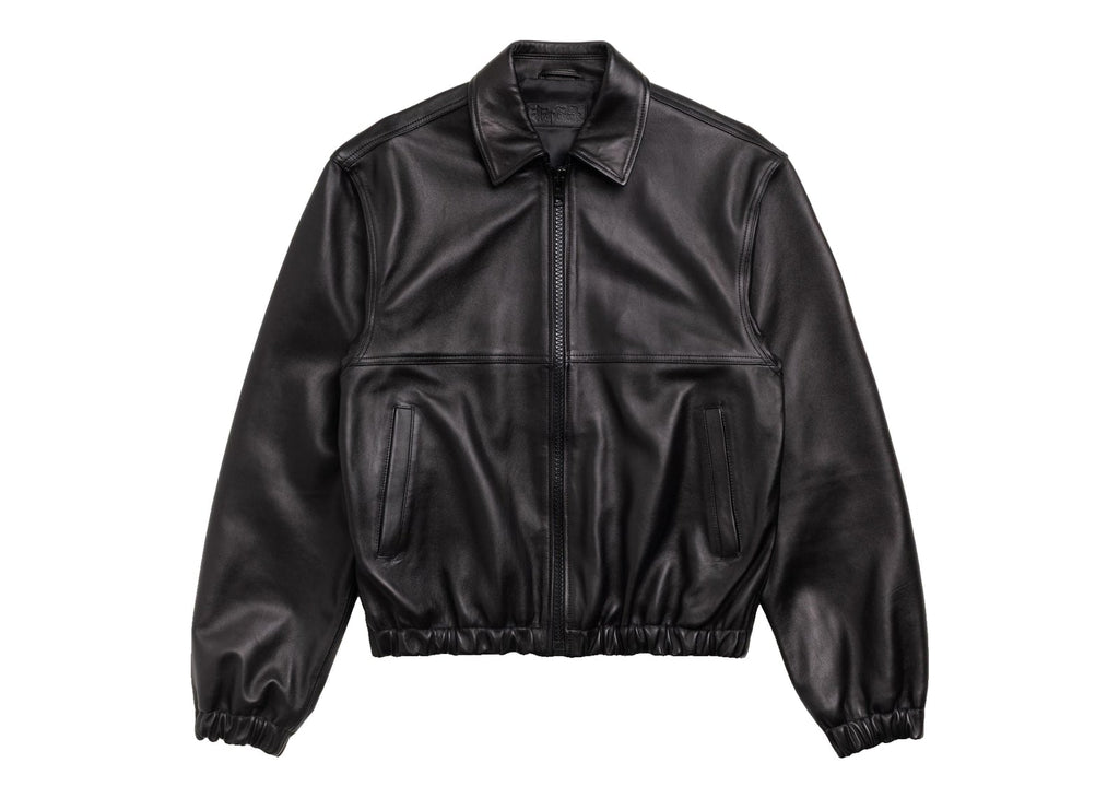 Stussy Leather Work Jacket Black