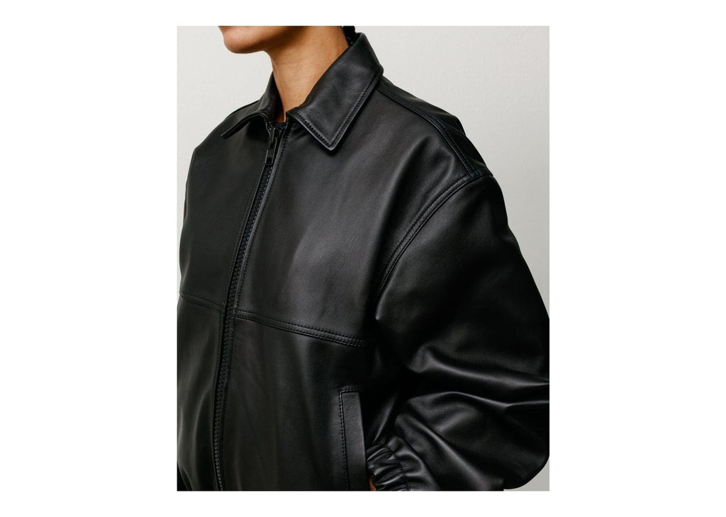 Stussy Leather Work Jacket Black