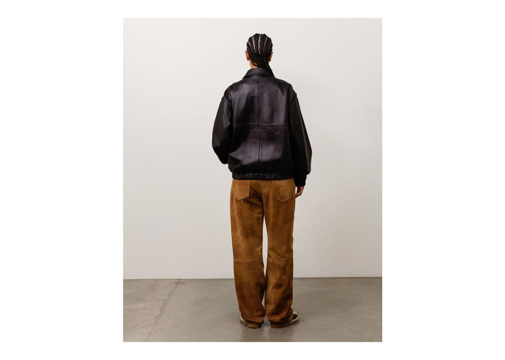 Stussy Leather Work Jacket Black
