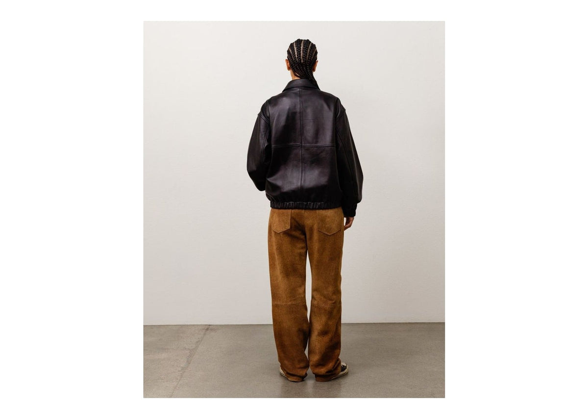 Stussy Leather Work Jacket Black