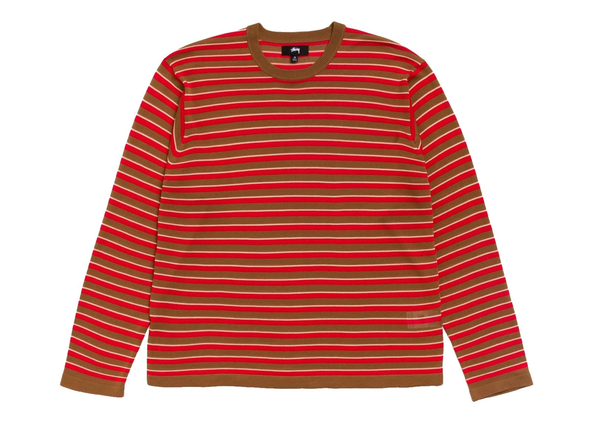 Stussy Lightweight Stripe Sweater Red