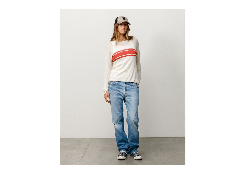 Stussy Lightweight Striped Sweater Bone