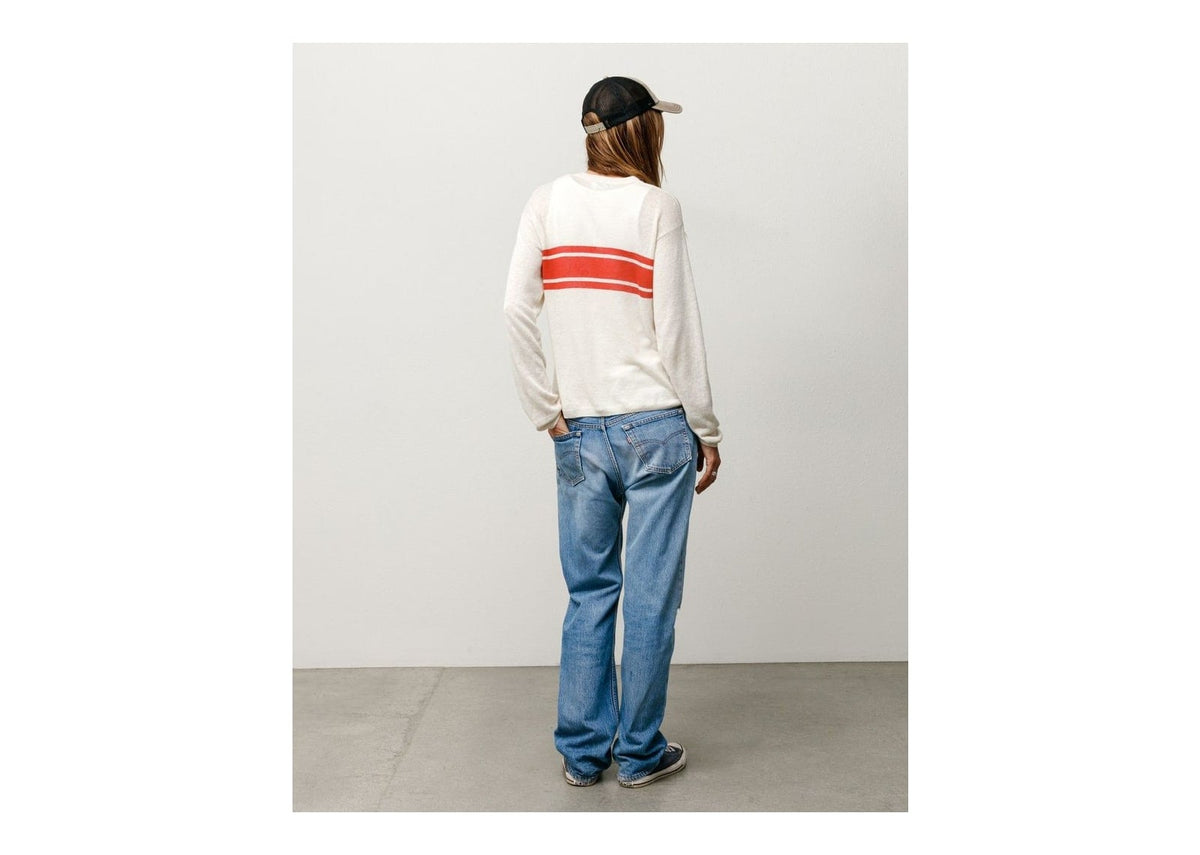 Stussy Lightweight Striped Sweater Bone