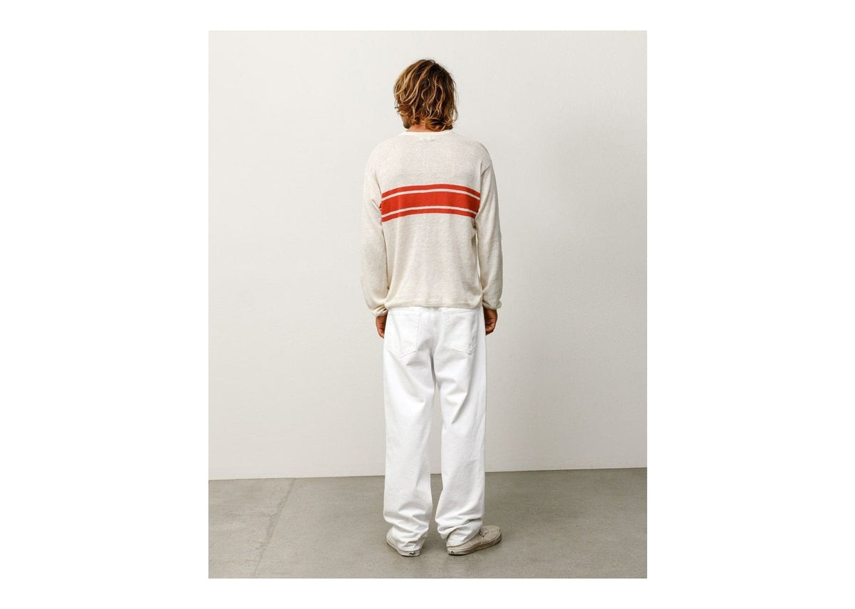 Stussy Lightweight Striped Sweater Bone