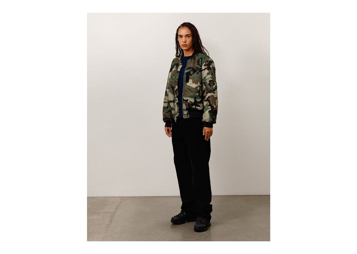 Stussy MA-1 Bomber Jacket Woodland Camo