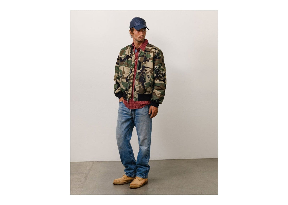 Stussy MA-1 Bomber Jacket Woodland Camo