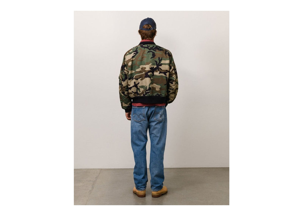 Stussy MA-1 Bomber Jacket Woodland Camo