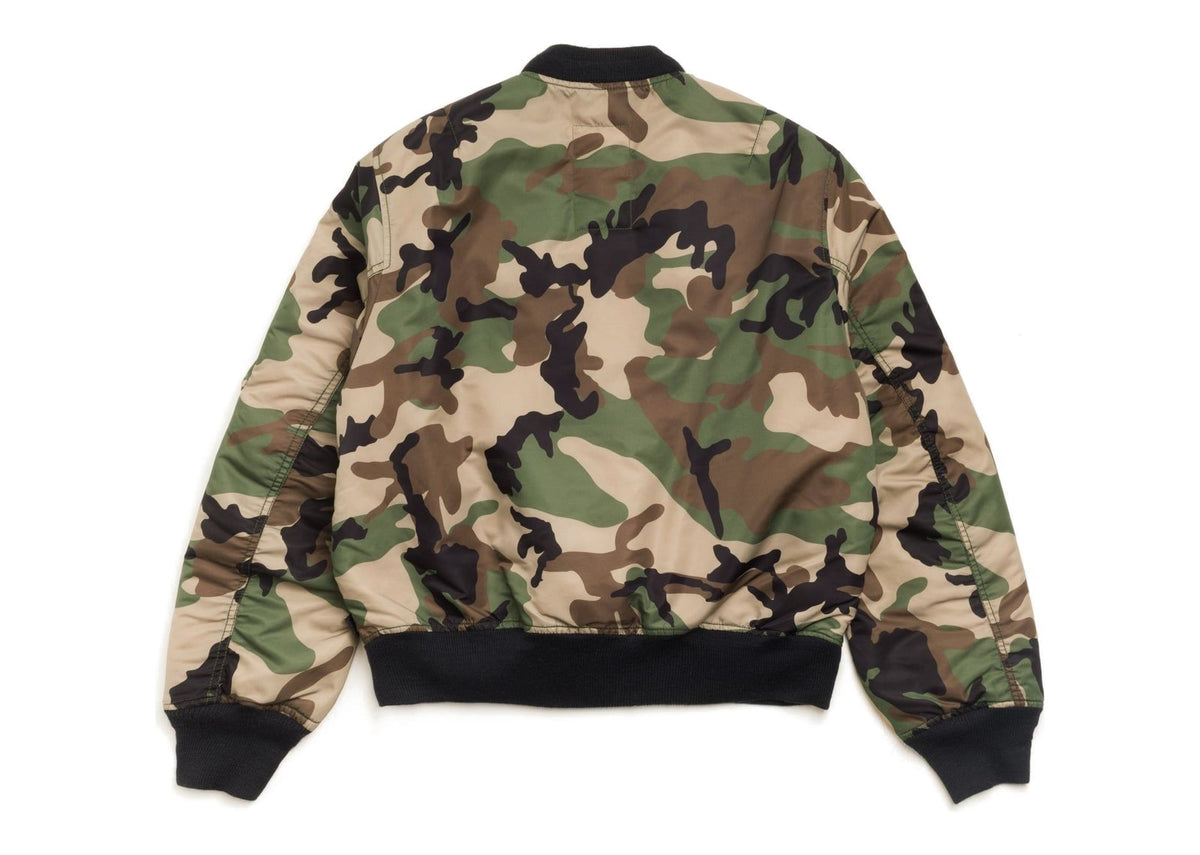 Stussy MA-1 Bomber Jacket Woodland Camo