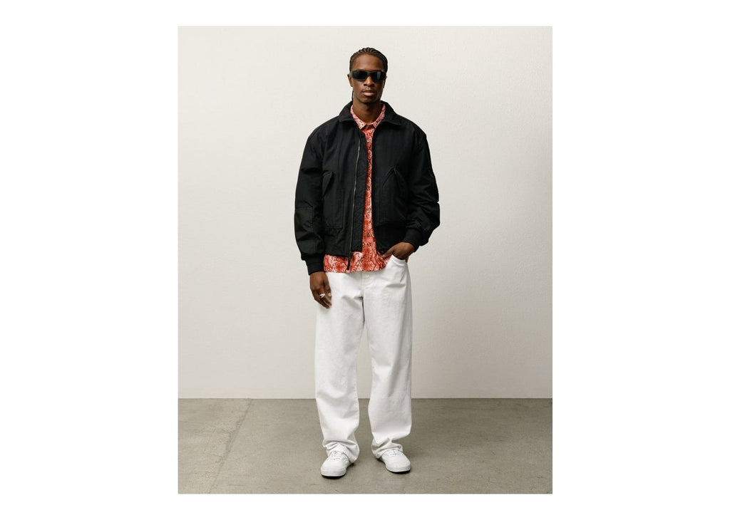 Stussy Mock Neck Flight Bomber Black