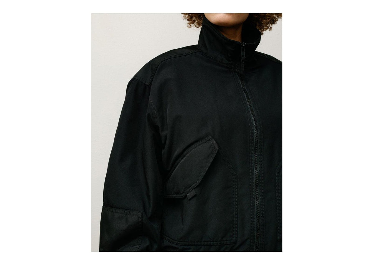 Stussy Mock Neck Flight Bomber Black