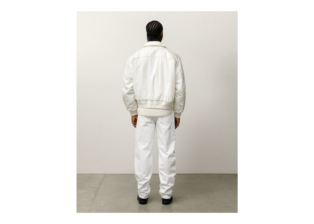 Stussy Mock Neck Flight Bomber White